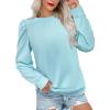 image:imageZeagoo Christmas Long Sleeve Shirts for Women Winter 2025 Ladies Tops and Blouses Casual Fashion ClothingA03  Sky Blue