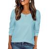 image:imageZeagoo Christmas Long Sleeve Shirts for Women Winter 2025 Ladies Tops and Blouses Casual Fashion ClothingA03  Sky Blue