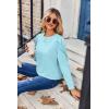image:imageZeagoo Christmas Long Sleeve Shirts for Women Winter 2025 Ladies Tops and Blouses Casual Fashion ClothingA03  Sky Blue