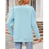 image:imageZeagoo Christmas Long Sleeve Shirts for Women Winter 2025 Ladies Tops and Blouses Casual Fashion ClothingA03  Sky Blue