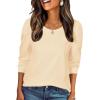 image:imageZeagoo Christmas Long Sleeve Shirts for Women Winter 2025 Ladies Tops and Blouses Casual Fashion ClothingBeige