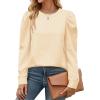 image:imageZeagoo Christmas Long Sleeve Shirts for Women Winter 2025 Ladies Tops and Blouses Casual Fashion ClothingBeige