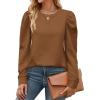 image:imageZeagoo Christmas Long Sleeve Shirts for Women Winter 2025 Ladies Tops and Blouses Casual Fashion ClothingBrown
