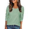 image:imageZeagoo Christmas Long Sleeve Shirts for Women Winter 2025 Ladies Tops and Blouses Casual Fashion ClothingGreen