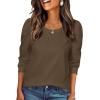 image:imageZeagoo Christmas Long Sleeve Shirts for Women Winter 2025 Ladies Tops and Blouses Casual Fashion ClothingKhaki