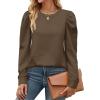 image:imageZeagoo Christmas Long Sleeve Shirts for Women Winter 2025 Ladies Tops and Blouses Casual Fashion ClothingKhaki