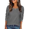 image:imageZeagoo Christmas Long Sleeve Shirts for Women Winter 2025 Ladies Tops and Blouses Casual Fashion ClothingLight Grey