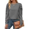 image:imageZeagoo Christmas Long Sleeve Shirts for Women Winter 2025 Ladies Tops and Blouses Casual Fashion ClothingLight Grey
