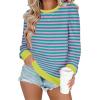 image:imageZeagoo Christmas Long Sleeve Shirts for Women Winter 2025 Ladies Tops and Blouses Casual Fashion ClothingStripe2