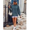image:imageZeagoo Womens Sweatshirt Long Sleeve Color Block Fleece Hoodies Fall Casual Crewneck Pullover Tunic Tops 2024Blue