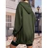 image:imageZeagoo Womens Zip Up Hoodies Long Tunic Sweatshirts Oversized Fleece Casual Long Sleeve 2024 Fall Hoodie Jacket Coat01 Army Green