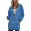 image:imageZeagoo Womens Zip Up Hoodies Long Tunic Sweatshirts Oversized Fleece Casual Long Sleeve 2024 Fall Hoodie Jacket Coat01 Blue