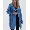image:imageZeagoo Womens Zip Up Hoodies Long Tunic Sweatshirts Oversized Fleece Casual Long Sleeve 2024 Fall Hoodie Jacket Coat01 Blue