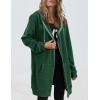image:imageZeagoo Womens Zip Up Hoodies Long Tunic Sweatshirts Oversized Fleece Casual Long Sleeve 2024 Fall Hoodie Jacket Coat01 Dark Green