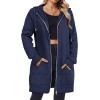 image:imageZeagoo Womens Zip Up Hoodies Long Tunic Sweatshirts Oversized Fleece Casual Long Sleeve 2024 Fall Hoodie Jacket Coat01 Dark Navy Blue