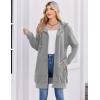 image:imageZeagoo Womens Zip Up Hoodies Long Tunic Sweatshirts Oversized Fleece Casual Long Sleeve 2024 Fall Hoodie Jacket Coat01 Grey