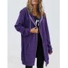 image:imageZeagoo Womens Zip Up Hoodies Long Tunic Sweatshirts Oversized Fleece Casual Long Sleeve 2024 Fall Hoodie Jacket Coat01 Purple