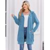 image:imageZeagoo Womens Zip Up Hoodies Long Tunic Sweatshirts Oversized Fleece Casual Long Sleeve 2024 Fall Hoodie Jacket Coat01 Sky Blue