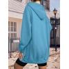 image:imageZeagoo Womens Zip Up Hoodies Long Tunic Sweatshirts Oversized Fleece Casual Long Sleeve 2024 Fall Hoodie Jacket Coat01 Sky Blue