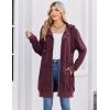 image:imageZeagoo Womens Zip Up Hoodies Long Tunic Sweatshirts Oversized Fleece Casual Long Sleeve 2024 Fall Hoodie Jacket Coat01 Wine Red