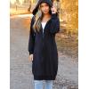 image:imageZeagoo Womens Zip Up Hoodies Long Tunic Sweatshirts Oversized Fleece Casual Long Sleeve 2024 Fall Hoodie Jacket CoatAblack
