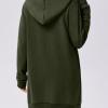 image:imageZeagoo Womens Zip Up Hoodies Long Tunic Sweatshirts Oversized Fleece Casual Long Sleeve 2024 Fall Hoodie Jacket CoatArmy Green