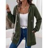 image:imageZeagoo Womens Zip Up Hoodies Long Tunic Sweatshirts Oversized Fleece Casual Long Sleeve 2024 Fall Hoodie Jacket CoatArmy Green