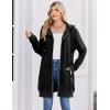 image:imageZeagoo Womens Zip Up Hoodies Long Tunic Sweatshirts Oversized Fleece Casual Long Sleeve 2024 Fall Hoodie Jacket CoatBlack