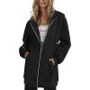 image:imageZeagoo Womens Zip Up Hoodies Long Tunic Sweatshirts Oversized Fleece Casual Long Sleeve 2024 Fall Hoodie Jacket CoatBlack
