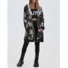 image:imageZeagoo Womens Zip Up Hoodies Long Tunic Sweatshirts Oversized Fleece Casual Long Sleeve 2024 Fall Hoodie Jacket CoatBlack Tie Dye Without Fleece