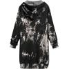 image:imageZeagoo Womens Zip Up Hoodies Long Tunic Sweatshirts Oversized Fleece Casual Long Sleeve 2024 Fall Hoodie Jacket CoatBlack Tie Dye Without Fleece