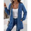 image:imageZeagoo Womens Zip Up Hoodies Long Tunic Sweatshirts Oversized Fleece Casual Long Sleeve 2024 Fall Hoodie Jacket CoatBlue
