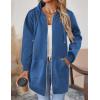 image:imageZeagoo Womens Zip Up Hoodies Long Tunic Sweatshirts Oversized Fleece Casual Long Sleeve 2024 Fall Hoodie Jacket CoatBlue
