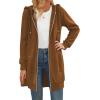 image:imageZeagoo Womens Zip Up Hoodies Long Tunic Sweatshirts Oversized Fleece Casual Long Sleeve 2024 Fall Hoodie Jacket CoatBrown