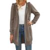 image:imageZeagoo Womens Zip Up Hoodies Long Tunic Sweatshirts Oversized Fleece Casual Long Sleeve 2024 Fall Hoodie Jacket CoatCoffeegrey