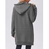 image:imageZeagoo Womens Zip Up Hoodies Long Tunic Sweatshirts Oversized Fleece Casual Long Sleeve 2024 Fall Hoodie Jacket CoatDark Grey
