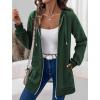 image:imageZeagoo Womens Zip Up Hoodies Long Tunic Sweatshirts Oversized Fleece Casual Long Sleeve 2024 Fall Hoodie Jacket CoatGreen