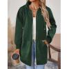image:imageZeagoo Womens Zip Up Hoodies Long Tunic Sweatshirts Oversized Fleece Casual Long Sleeve 2024 Fall Hoodie Jacket CoatGreen