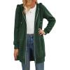 image:imageZeagoo Womens Zip Up Hoodies Long Tunic Sweatshirts Oversized Fleece Casual Long Sleeve 2024 Fall Hoodie Jacket CoatGreen