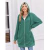 image:imageZeagoo Womens Zip Up Hoodies Long Tunic Sweatshirts Oversized Fleece Casual Long Sleeve 2024 Fall Hoodie Jacket CoatGreenhot