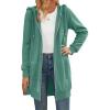 image:imageZeagoo Womens Zip Up Hoodies Long Tunic Sweatshirts Oversized Fleece Casual Long Sleeve 2024 Fall Hoodie Jacket CoatGreenhot