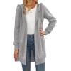 image:imageZeagoo Womens Zip Up Hoodies Long Tunic Sweatshirts Oversized Fleece Casual Long Sleeve 2024 Fall Hoodie Jacket CoatGrey