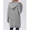 image:imageZeagoo Womens Zip Up Hoodies Long Tunic Sweatshirts Oversized Fleece Casual Long Sleeve 2024 Fall Hoodie Jacket CoatGrey