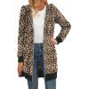 image:imageZeagoo Womens Zip Up Hoodies Long Tunic Sweatshirts Oversized Fleece Casual Long Sleeve 2024 Fall Hoodie Jacket CoatLeopard Print