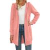 image:imageZeagoo Womens Zip Up Hoodies Long Tunic Sweatshirts Oversized Fleece Casual Long Sleeve 2024 Fall Hoodie Jacket CoatPink