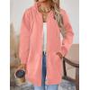 image:imageZeagoo Womens Zip Up Hoodies Long Tunic Sweatshirts Oversized Fleece Casual Long Sleeve 2024 Fall Hoodie Jacket CoatPink