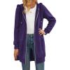 image:imageZeagoo Womens Zip Up Hoodies Long Tunic Sweatshirts Oversized Fleece Casual Long Sleeve 2024 Fall Hoodie Jacket CoatPurple