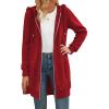image:imageZeagoo Womens Zip Up Hoodies Long Tunic Sweatshirts Oversized Fleece Casual Long Sleeve 2024 Fall Hoodie Jacket CoatRed
