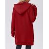 image:imageZeagoo Womens Zip Up Hoodies Long Tunic Sweatshirts Oversized Fleece Casual Long Sleeve 2024 Fall Hoodie Jacket CoatRed
