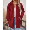 image:imageZeagoo Womens Zip Up Hoodies Long Tunic Sweatshirts Oversized Fleece Casual Long Sleeve 2024 Fall Hoodie Jacket CoatRed